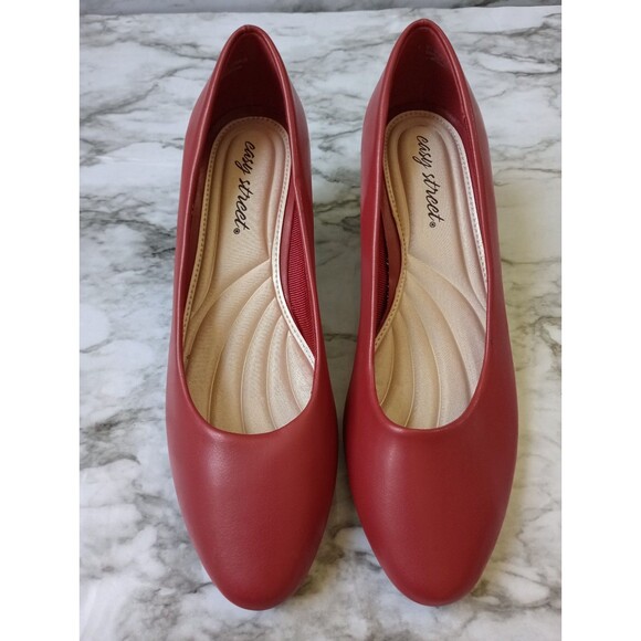 Easy Spirit Red Pumps Size 8W - Picture 4 of 9